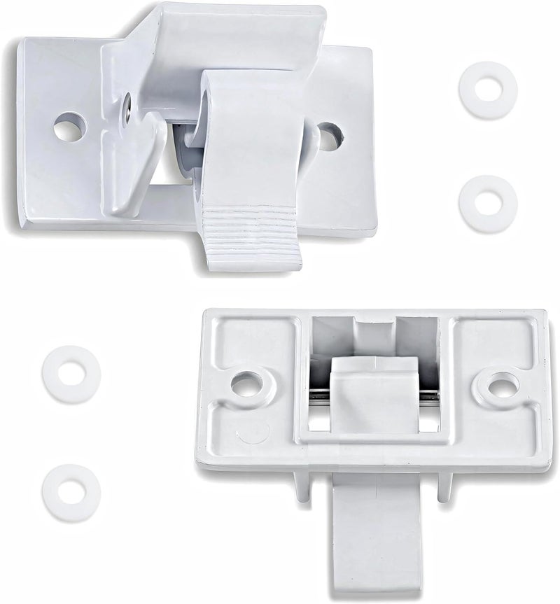 UYG for 3104653.005 RV Camper Trailer Bottom Mounting Bracket Awning Replacement Lower （White 2 pc - Image 2